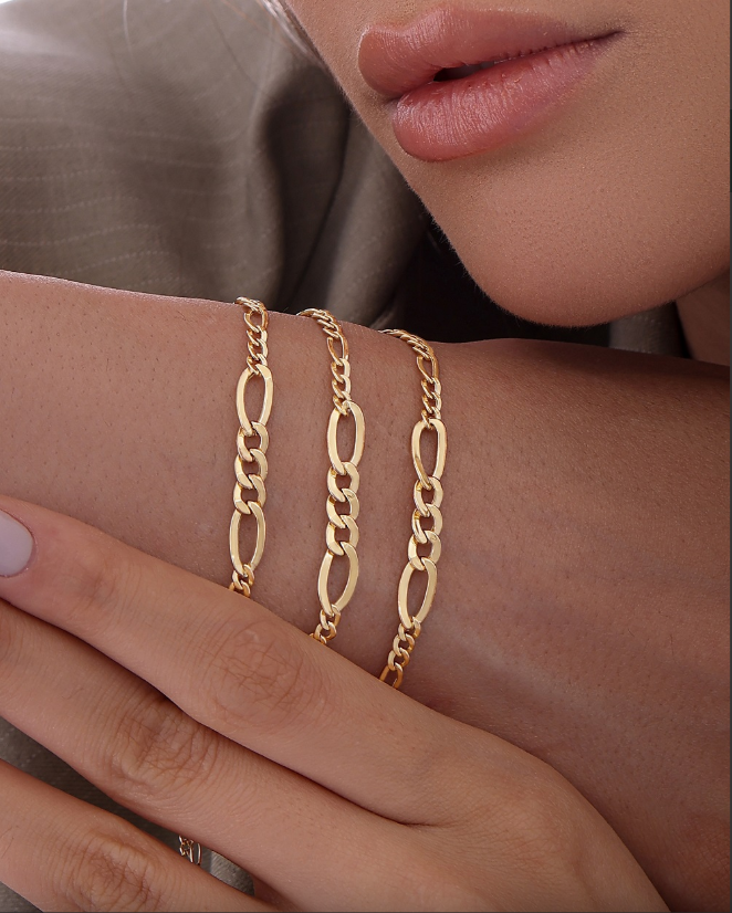 دستبند طلا فیگارو کونیک