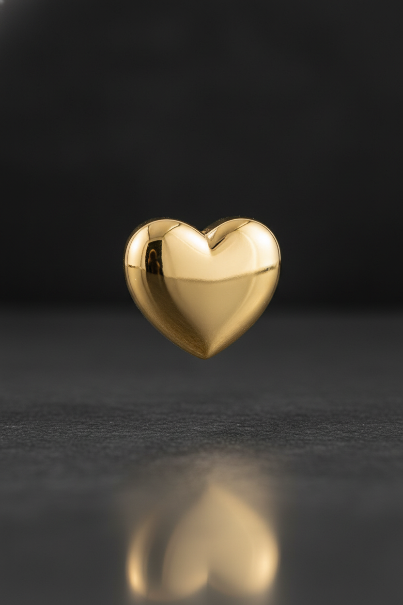 آویز قلب سه بعدی تخت مینیمال